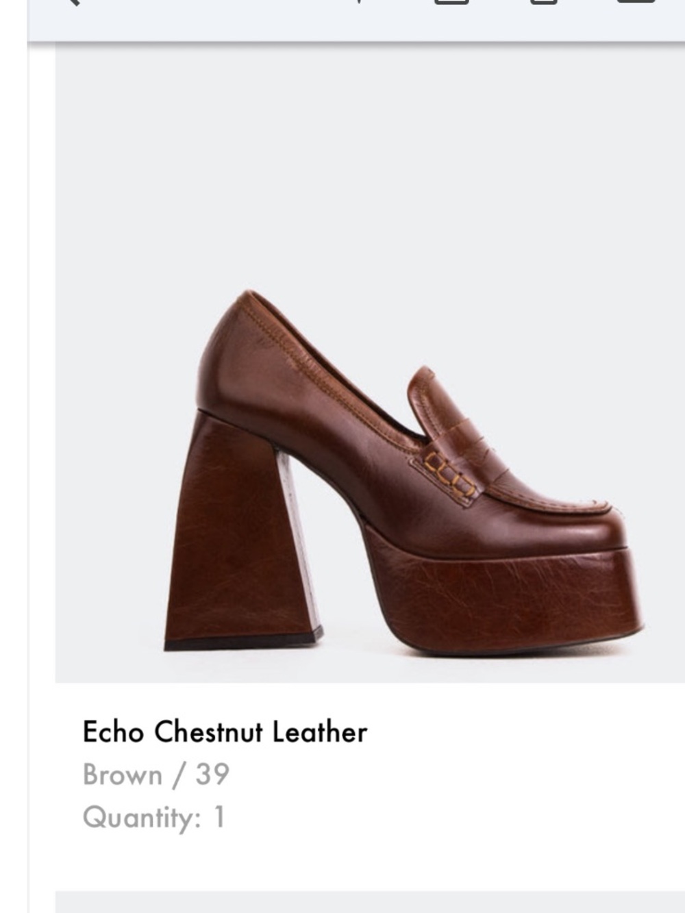L'INTERVALLE Chestnut Brown Leather Platform Loafers